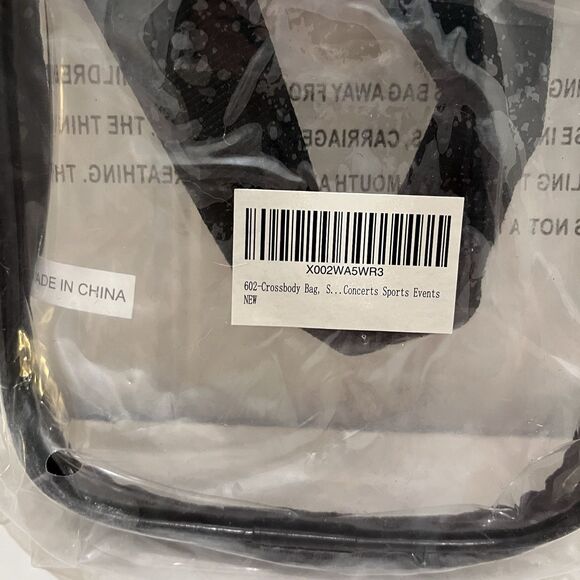 Womens Clear Crossbody Bag Stadium Sports Concert Purse 7X6" Adjustable Strap - Picture 2 of 6